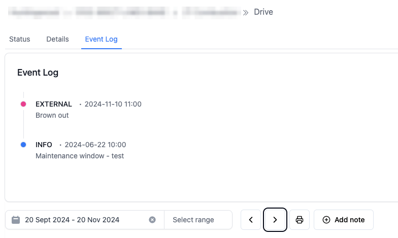 Event Log